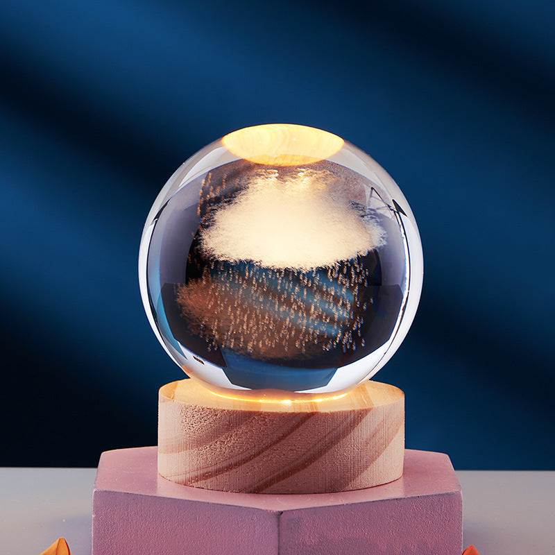Lampe de Nuit en Cristal 3D - Lampe de Nuit en Cristal avec Effet 3D Magique