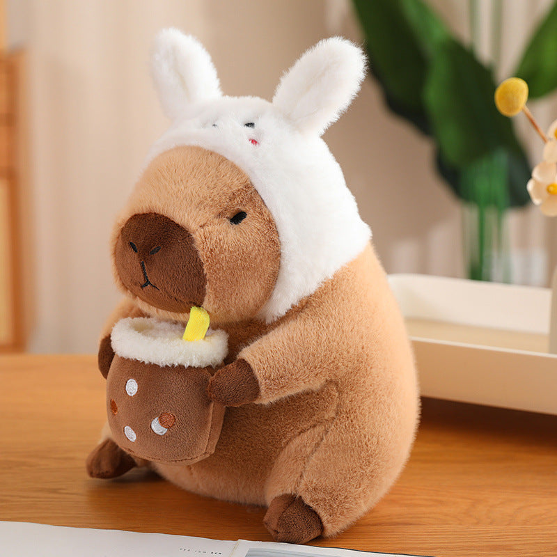 Floroux Cuddle Doll Plush | Capybara and Rabbit Design | Soft Plush Toy in Different Styles and Sizes