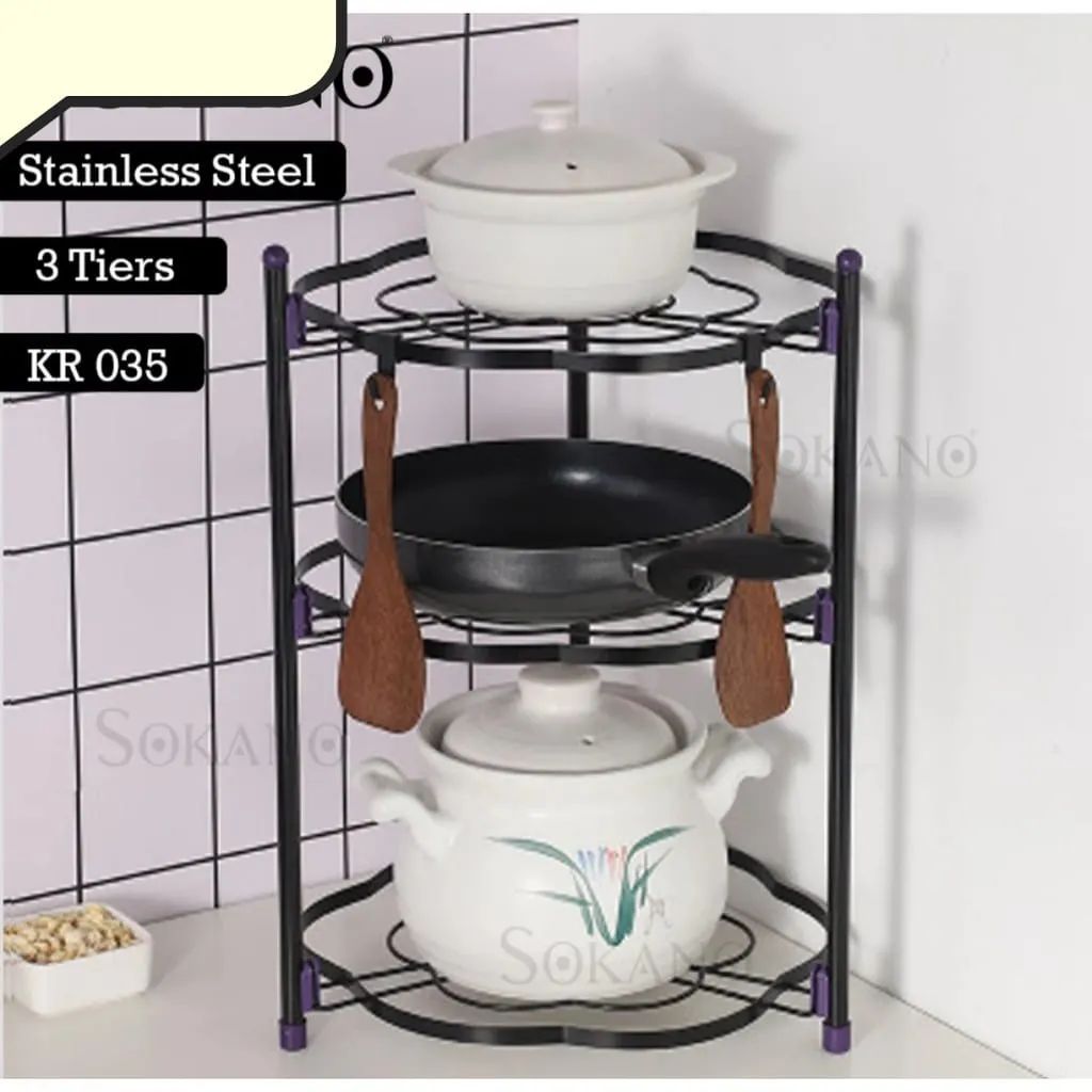Organisateur de cuisine créatif à trois couches