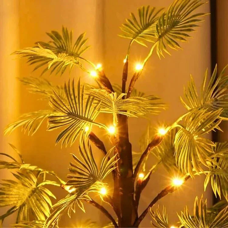Floroux Éclairage LED en Feuille de Palmier