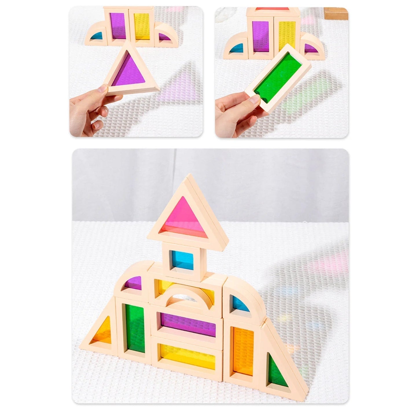 CreativeBlocks – Blocs de jeu en bois colorés pour enfants