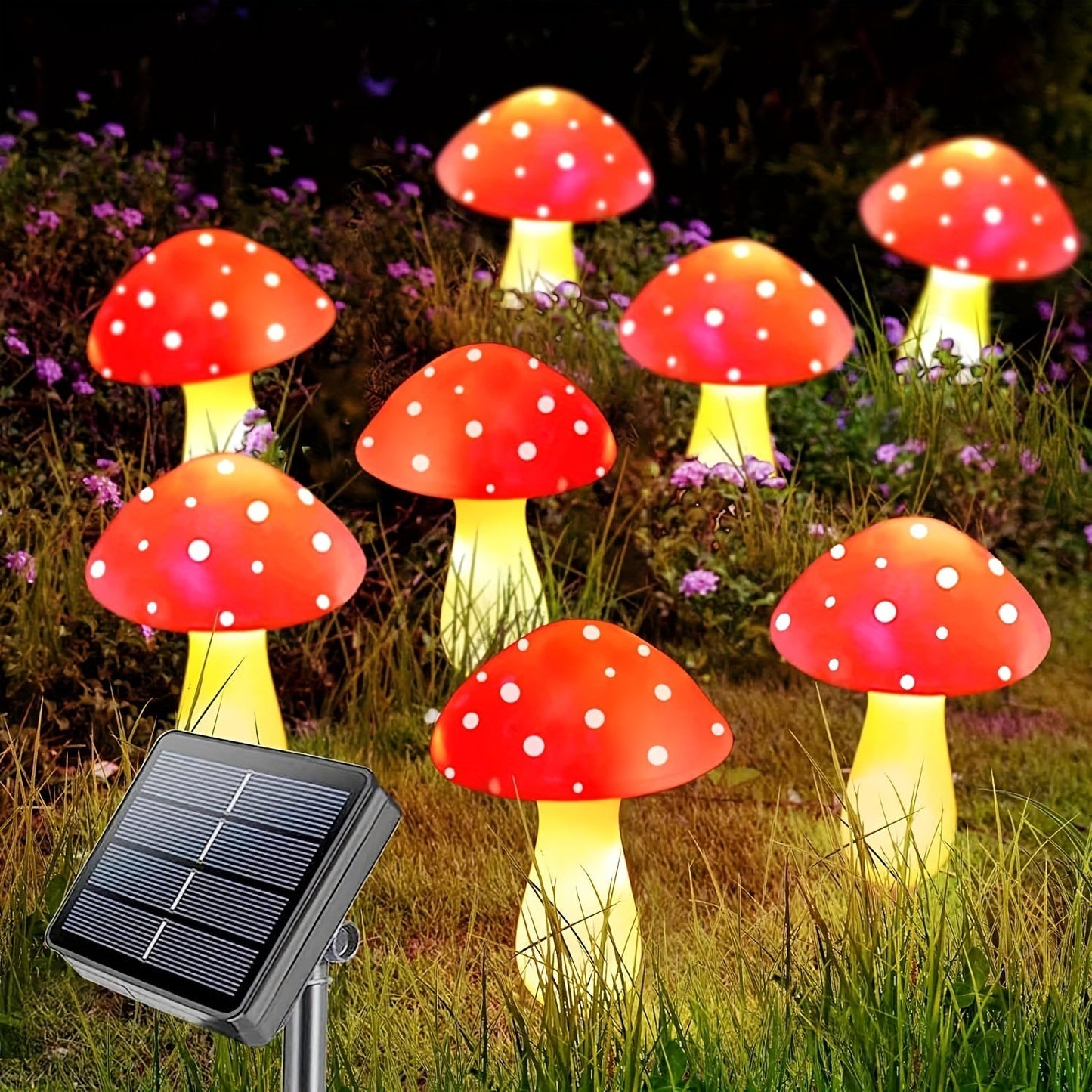 SolarGlow Lampe - Éclairage de jardin économique avec 8 modes