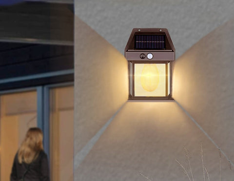 Floroux – Lampe extérieure en tungstène fonctionnant à l'énergie solaire