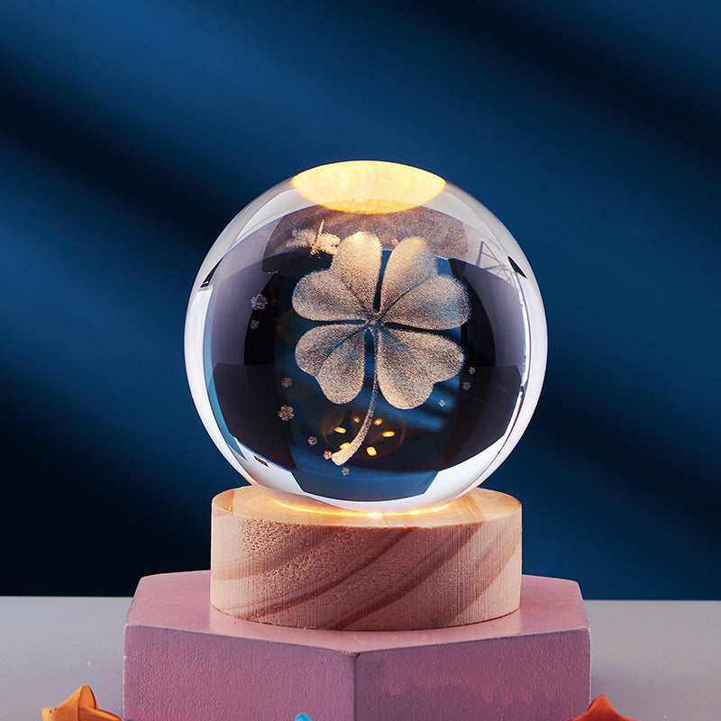 Lampe de Nuit en Cristal 3D - Lampe de Nuit en Cristal avec Effet 3D Magique