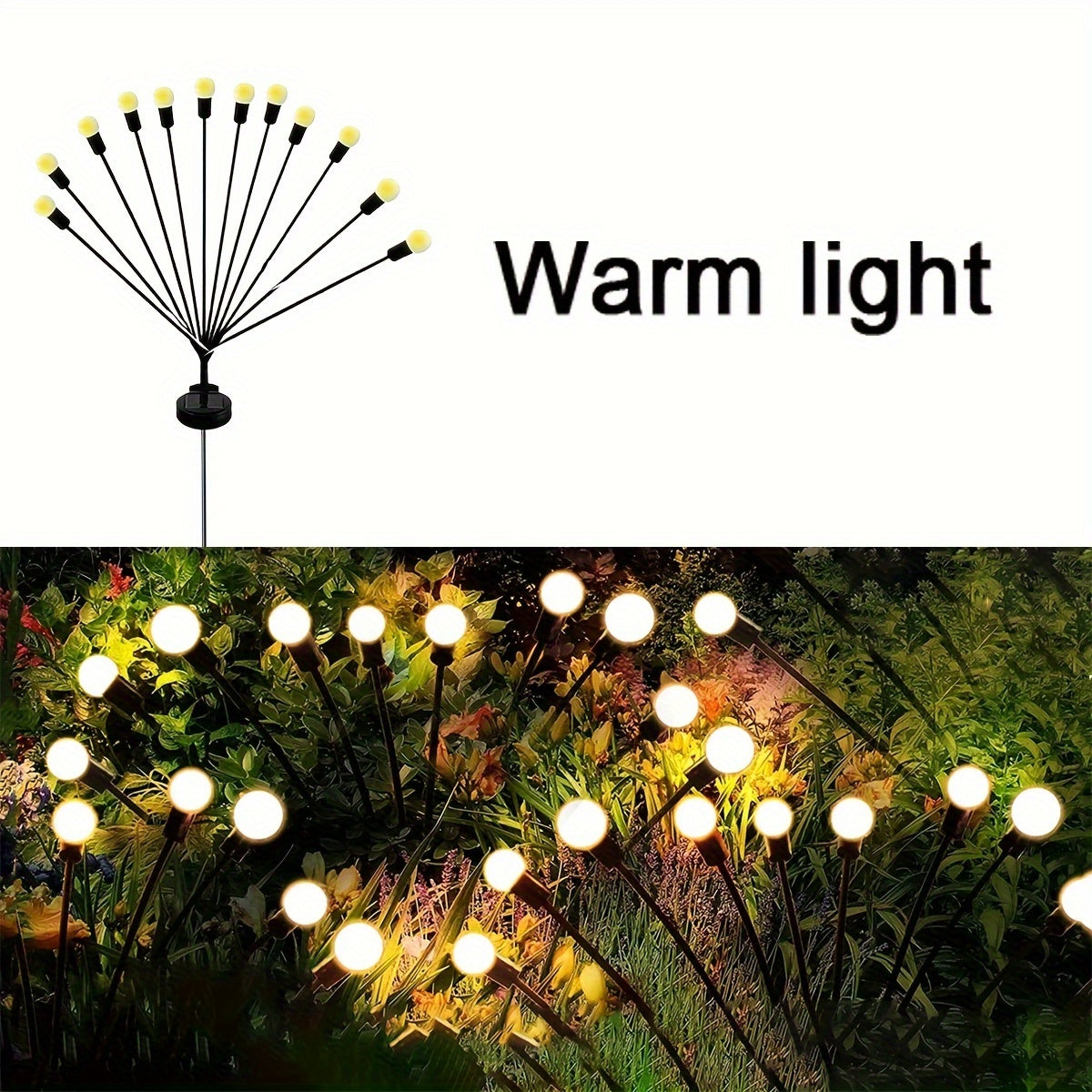 SolarFirefly Lights - Décoration de jardin LED élégante pour l'extérieur