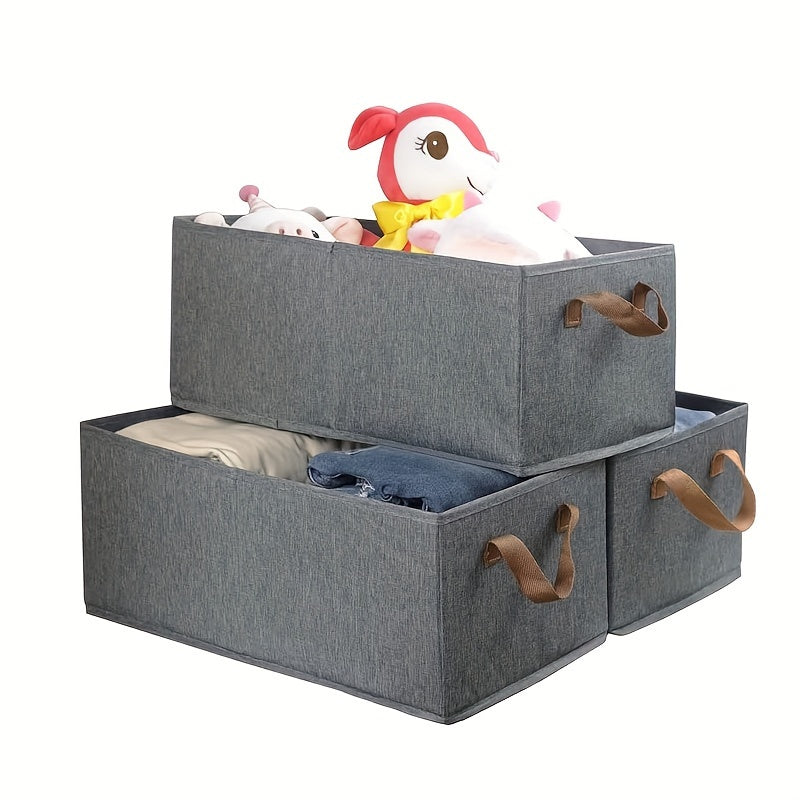 ChicOrganize - Élégant Ensemble de 3 Paniers de Rangement Pliables