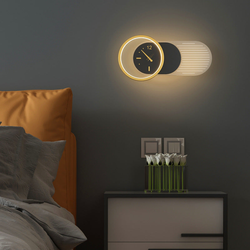 Nordic Minimalist Stille Horloge Applique Murale