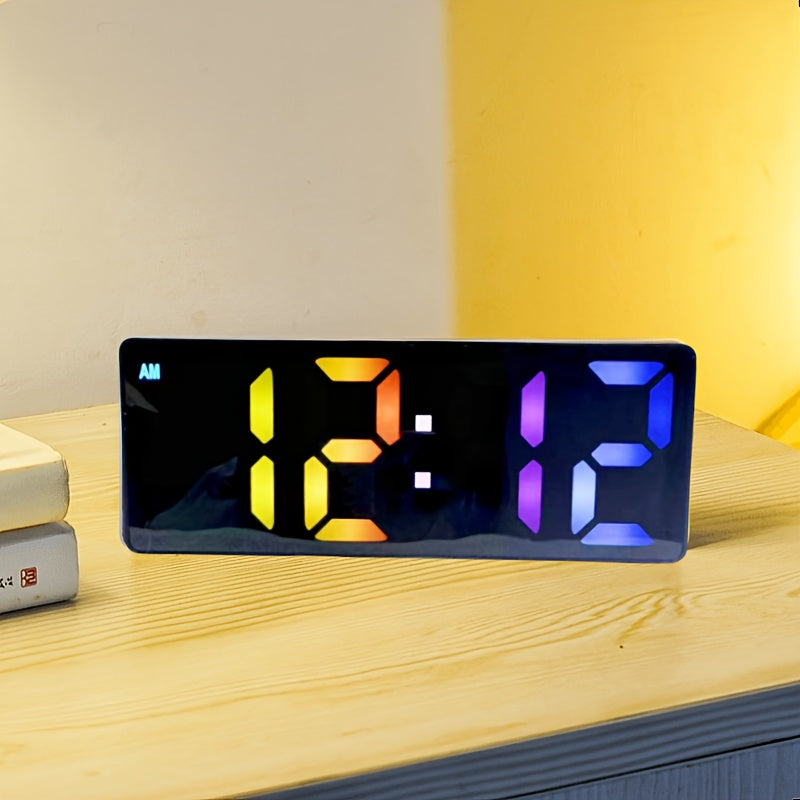 DigiTime Horloge - Réveil LED élégant avec affichage de la date