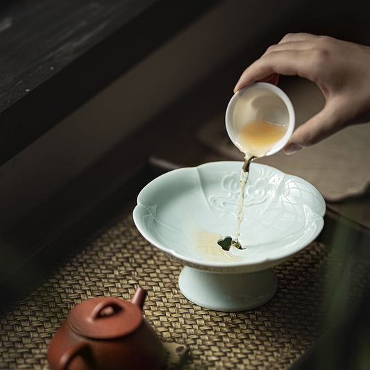 Assiette de fruits en céramique élégante avec motif en relief Li Ziqi
