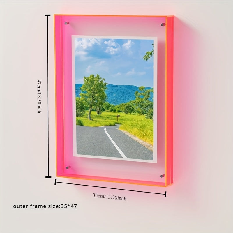 AcrylicFrame – Cadre photo vertical moderne pour table et mur