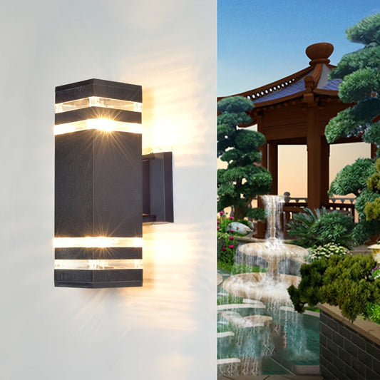 DualWall Lampe – Moderne Applique Murale Double Tête Éxtérieure