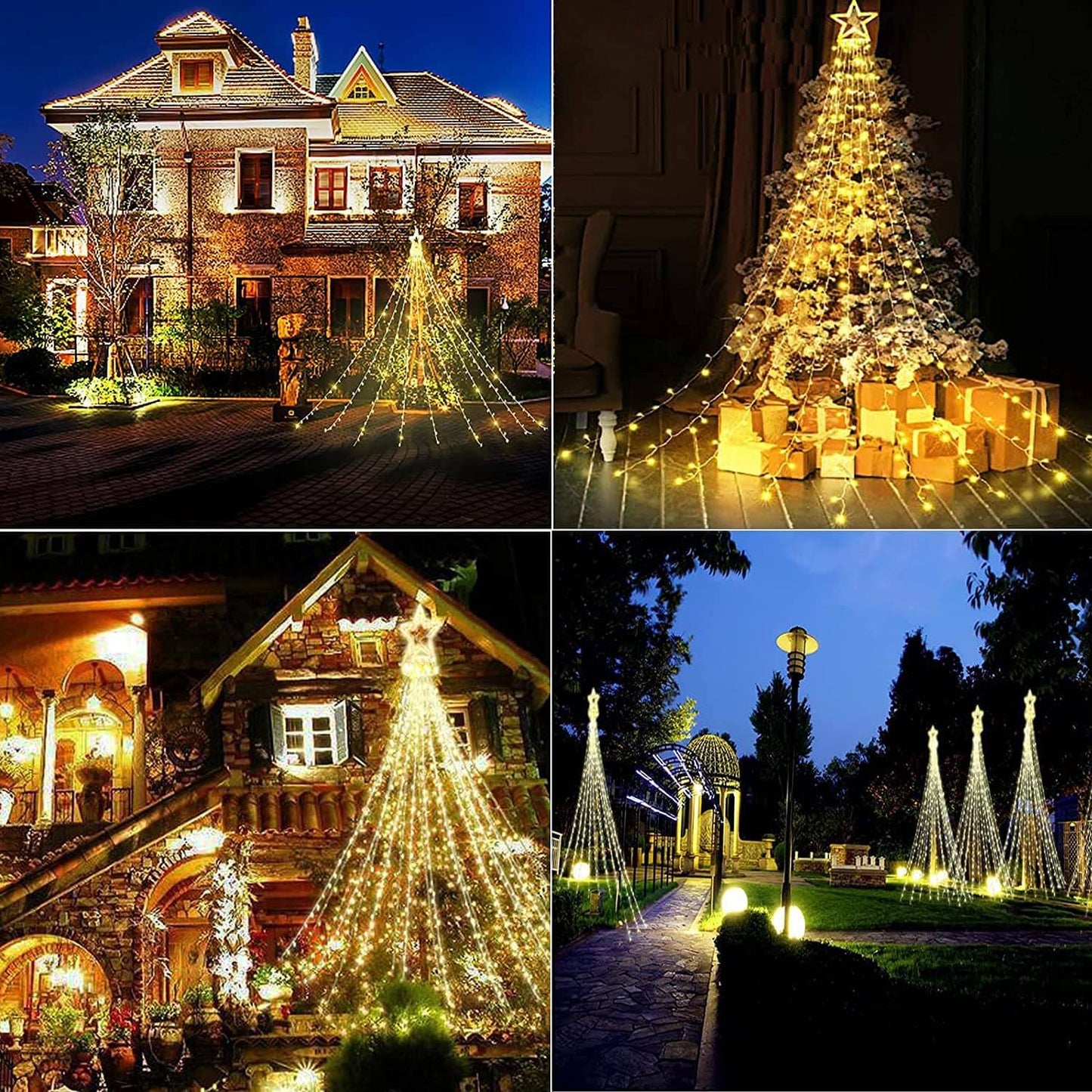 Spectacle lumineux LED pour le sapin de Noël extérieur