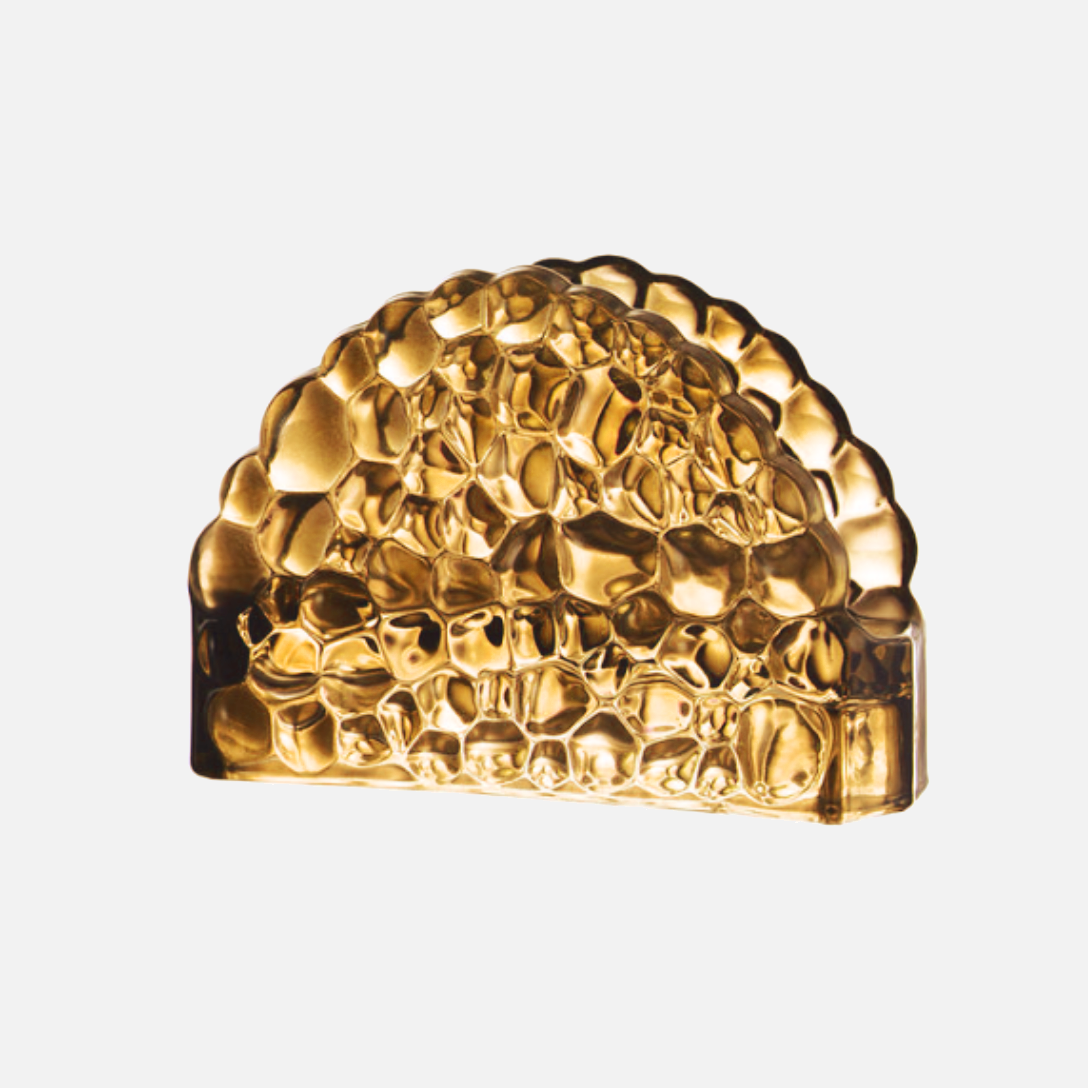 Porte-serviettes en verre avec des joyaux de couronne
