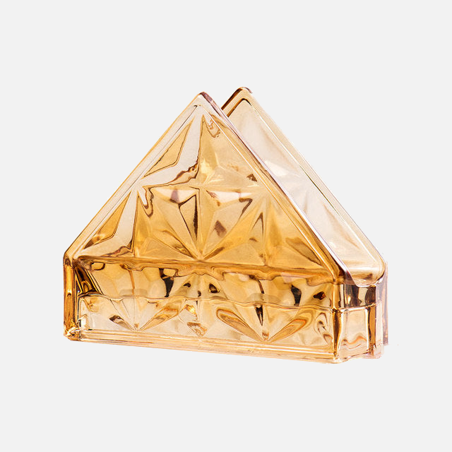 Porte-serviettes en verre avec des joyaux de couronne