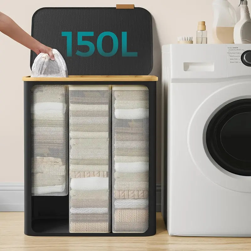 Floroux - Panier à linge de 150L avec grande capacité