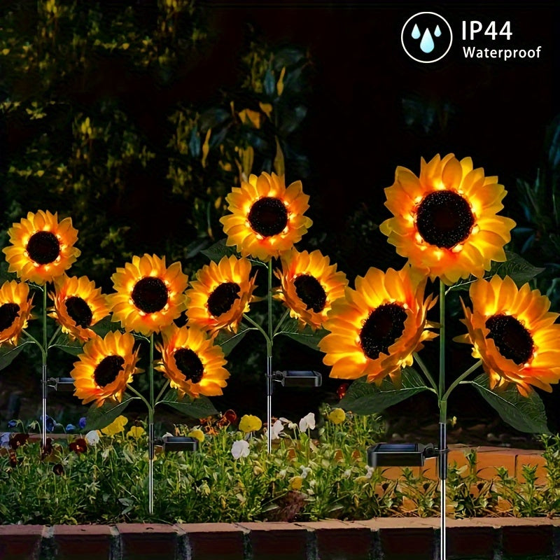 SolarBloom Light – Lampe de jardin LED Tournesol 3 têtes