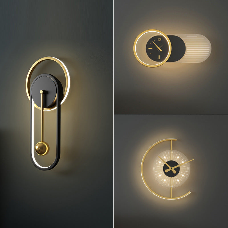 Nordic Minimalist Stille Horloge Applique Murale