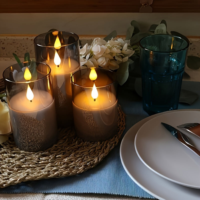 FlameFree Ensemble de Bougies LED – Éclairage Ambiant Élégant pour Intérieur et Extérieur
