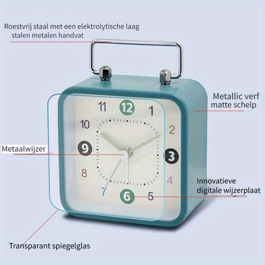 TimeCube Horloge - Horloge Carré Élégant avec Lumière de Nuit