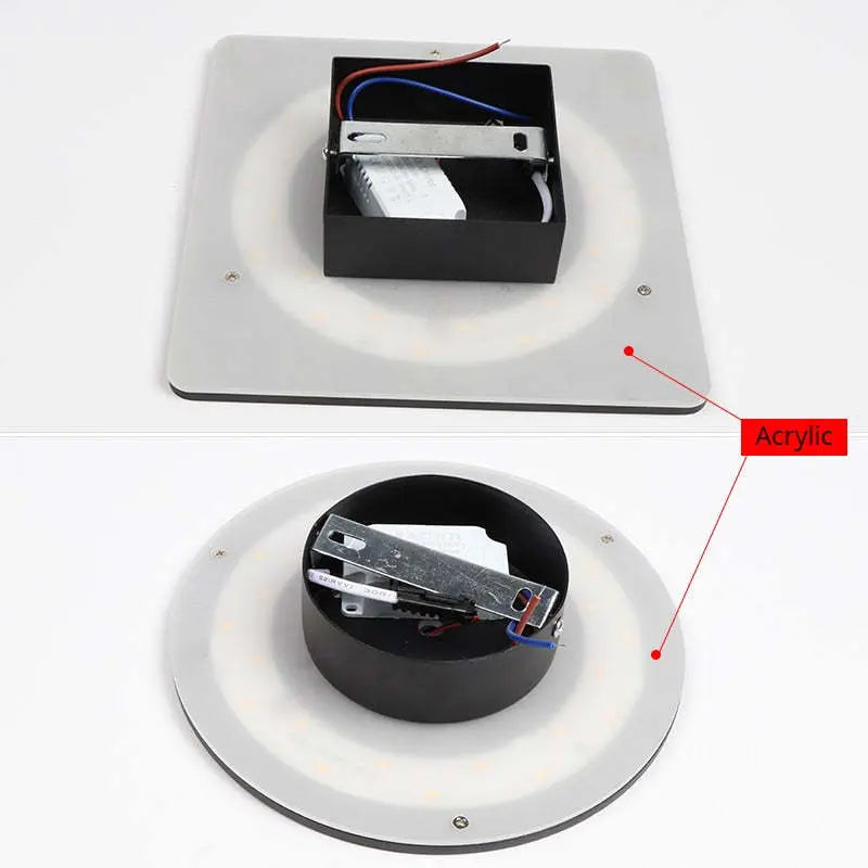 OrrLuxe - Lampe Murale LED Moderne en Métal Noir