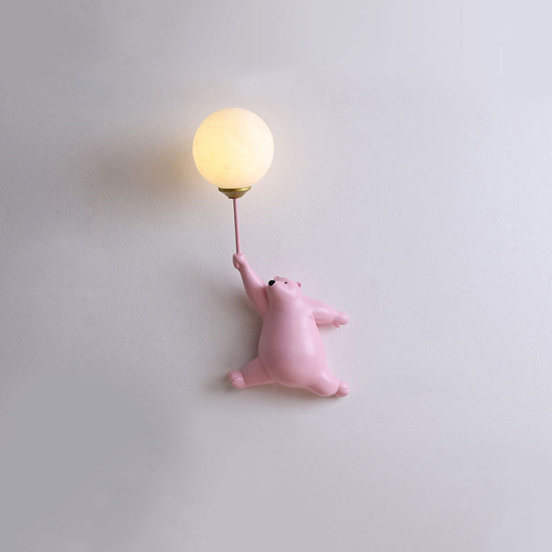 Floroux – Applique LED en résine et acrylique pour chambre d'enfants