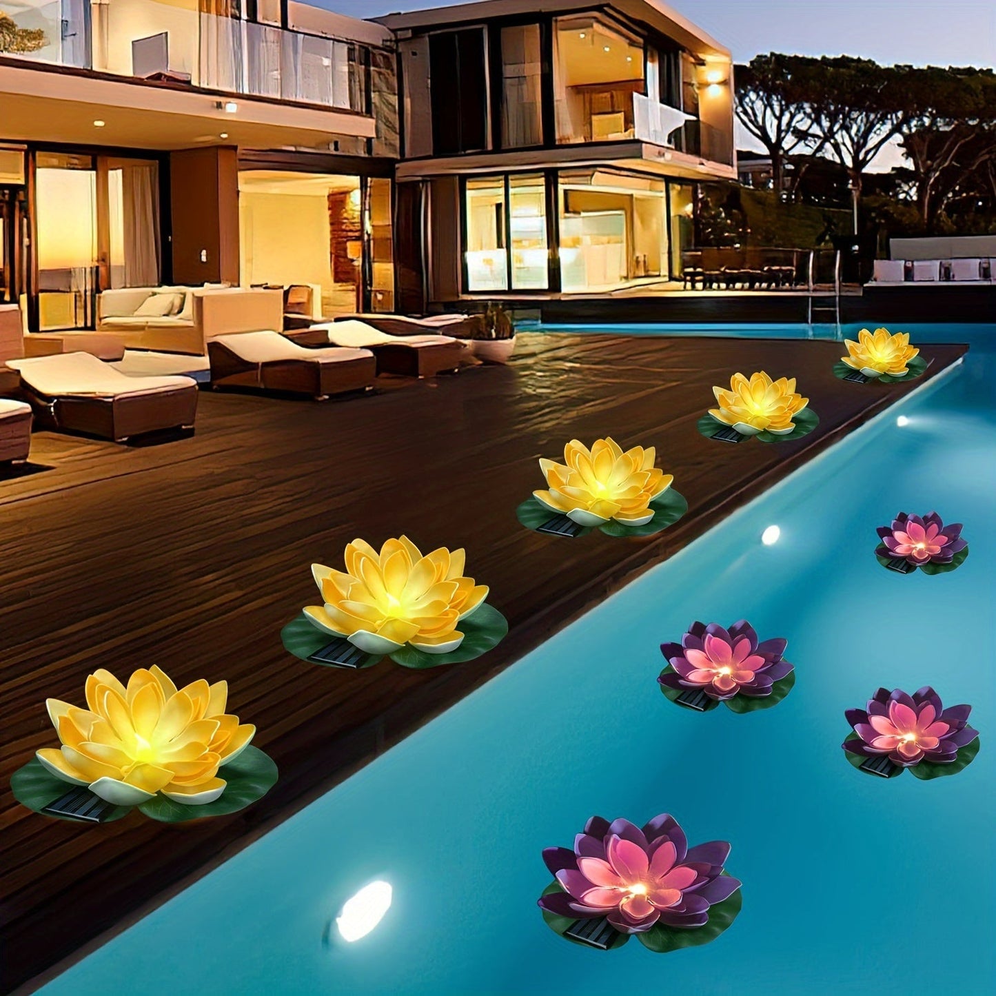 SolarLily – Lanternes solaires LED Lotus élégantes