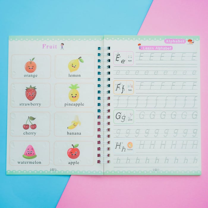 ScribbleJoy Livre - Cahier Educatif Réutilisable pour Enfants
