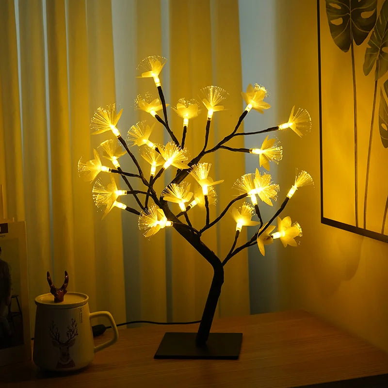 Floroux Bouleau fleur lumineuse en fibre optique