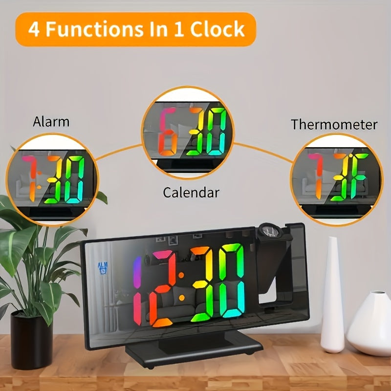 TimeView Horloge – Miroir Moderne Projecteur LED