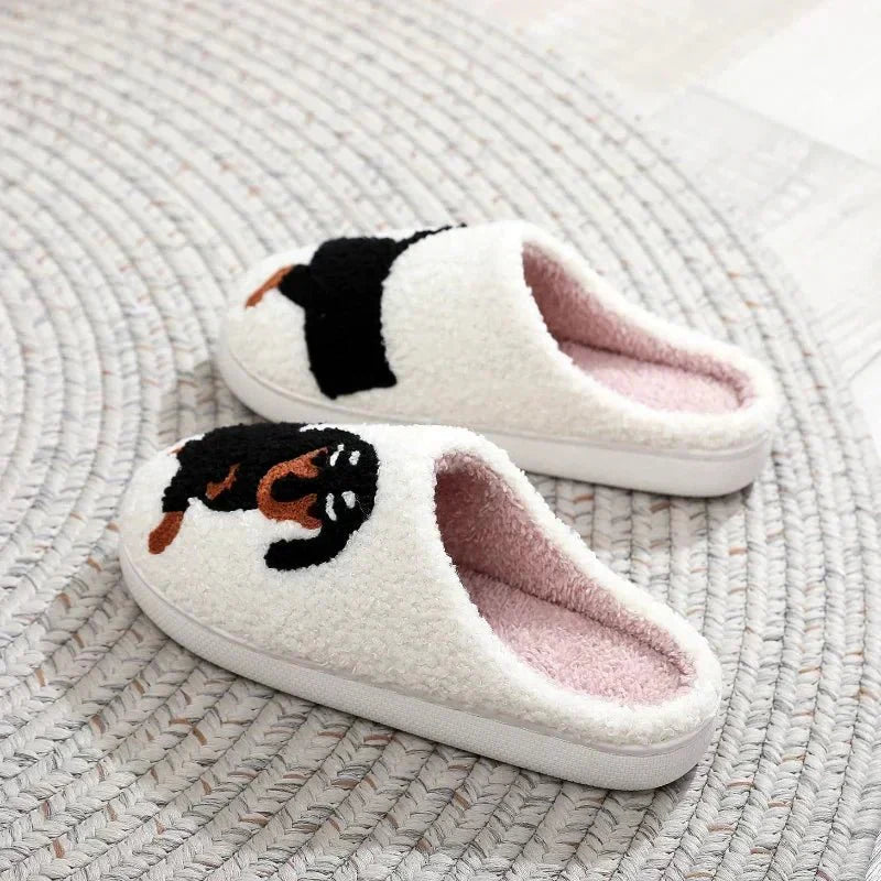 Floroux Chaussons pour Dachshund | Doux & Chaud | Design Amusant | Parfait pour la Maison