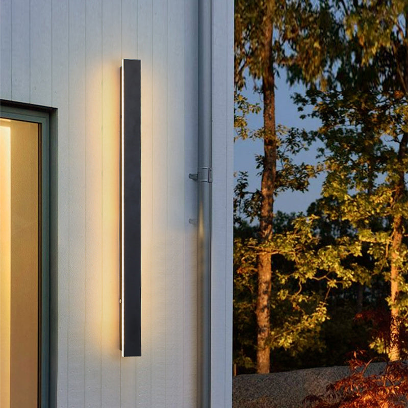 Edge – Appliques murales LED au design moderne en métal noir pour jardin et couloir