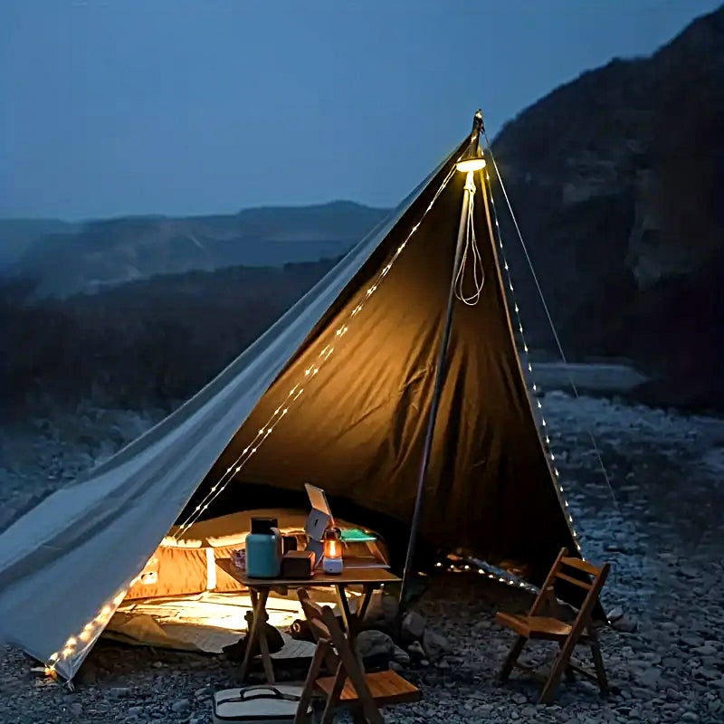 Lampe de camping ajustable télescopique