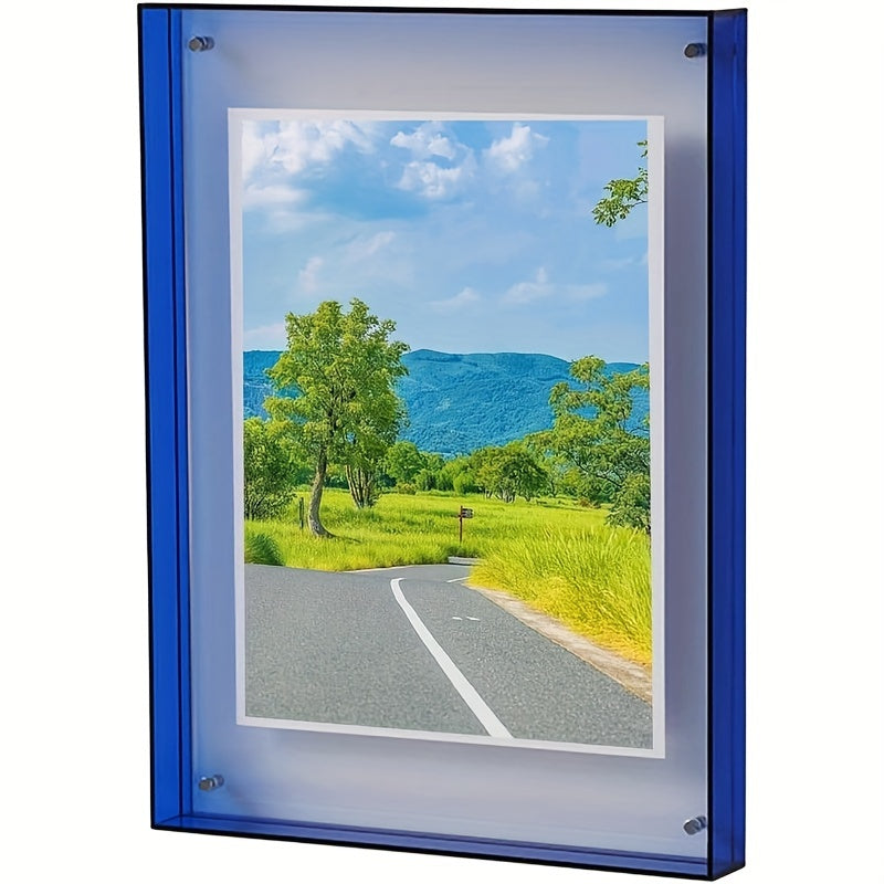 AcrylicFrame – Cadre Photo Vertical Moderne pour Table et Mur