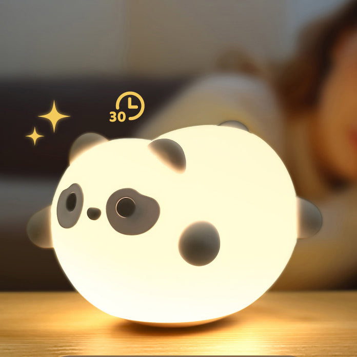 Squishy Silicone Wobble Panda LED Night Light - Cadeau parfait pour les enfants et les filles