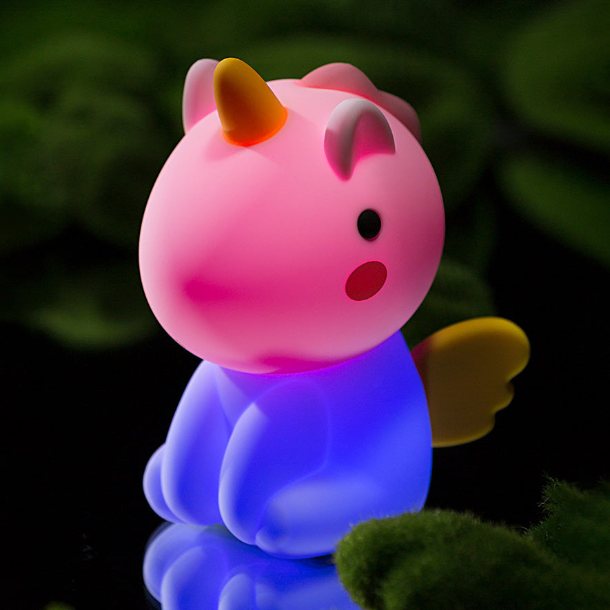 Lumière nocturne LED licorne en silicone confortable - Cadeau parfait pour les enfants et les filles