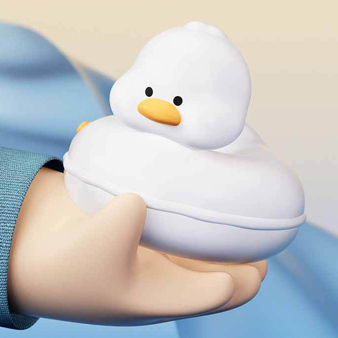 Anneau de natation Canard veilleuse LED lampe à pression en silicone meilleur cadeau pour bébé et fille
