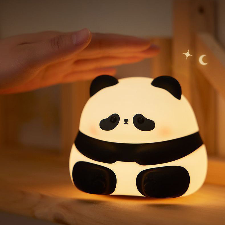 Lampe de nuit LED panda en silicone compressible - Cadeau parfait pour les enfants et les filles