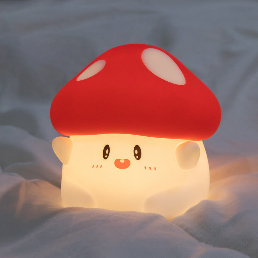 Lumière de nuit LED champignon mignon en silicone - Cadeau parfait pour les enfants et les filles