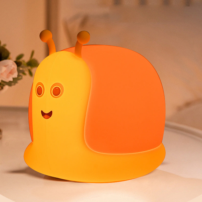 Lampe de nuit LED escargot en silicone molletonné - Cadeau parfait pour les enfants et les filles