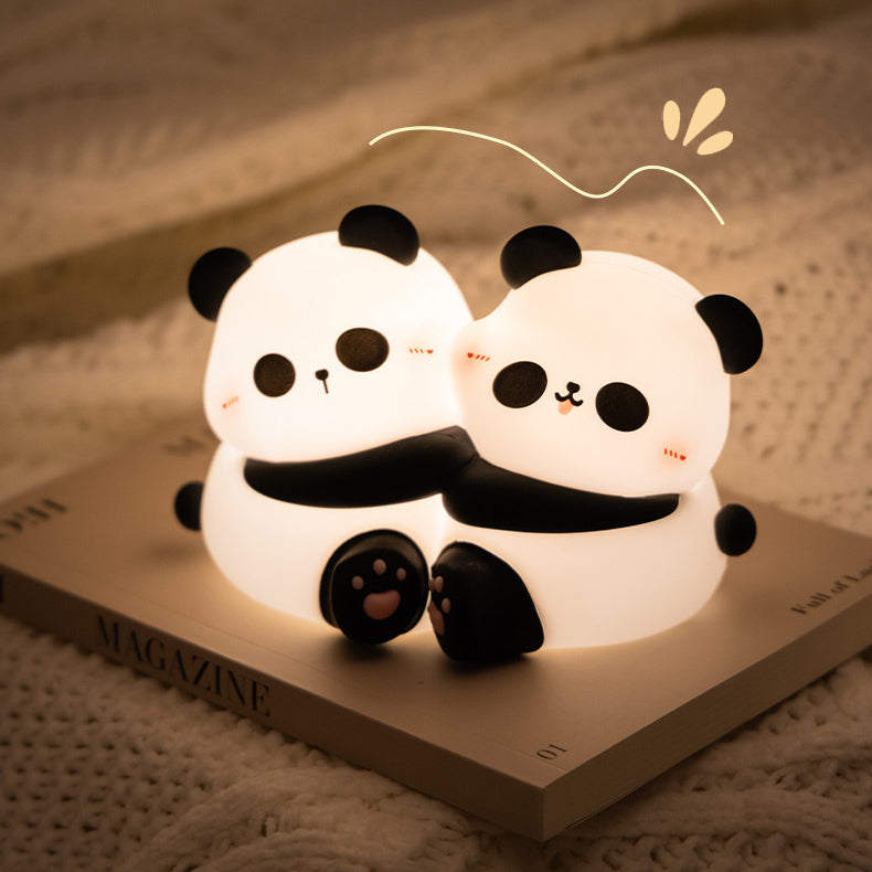 Lumière de nuit LED Panda en silicone doux - Cadeau parfait pour les enfants et les filles