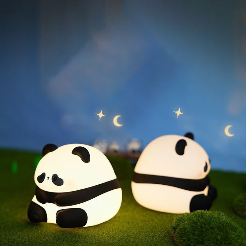 Lampe de nuit LED panda en silicone compressible - Cadeau parfait pour les enfants et les filles