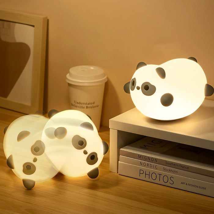Squishy Silicone Wobble Panda LED Night Light - Cadeau parfait pour les enfants et les filles