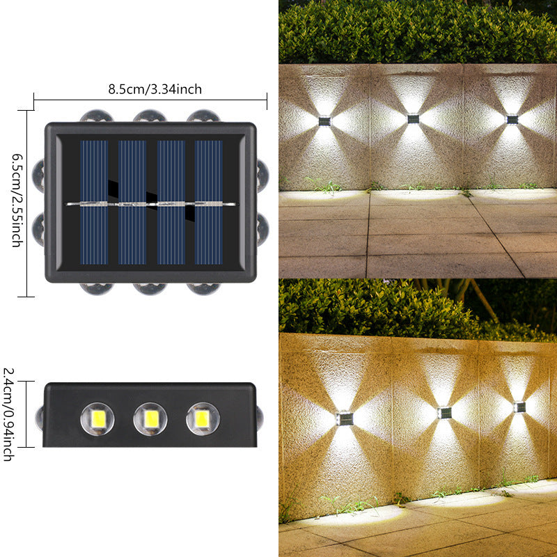 Floroux - Lampe murale solaire LED étanche pour espaces extérieurs