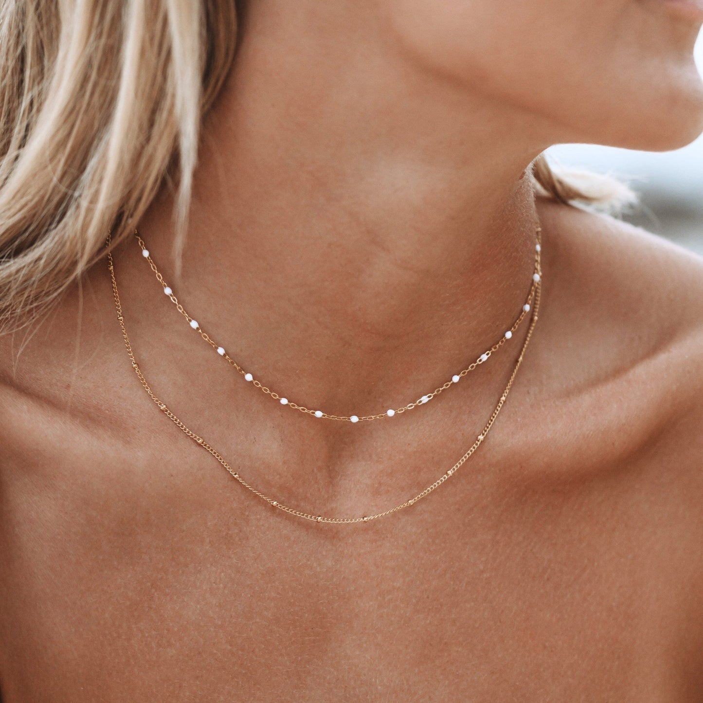 Amara Double Perles Choker - Élégant et Unique !