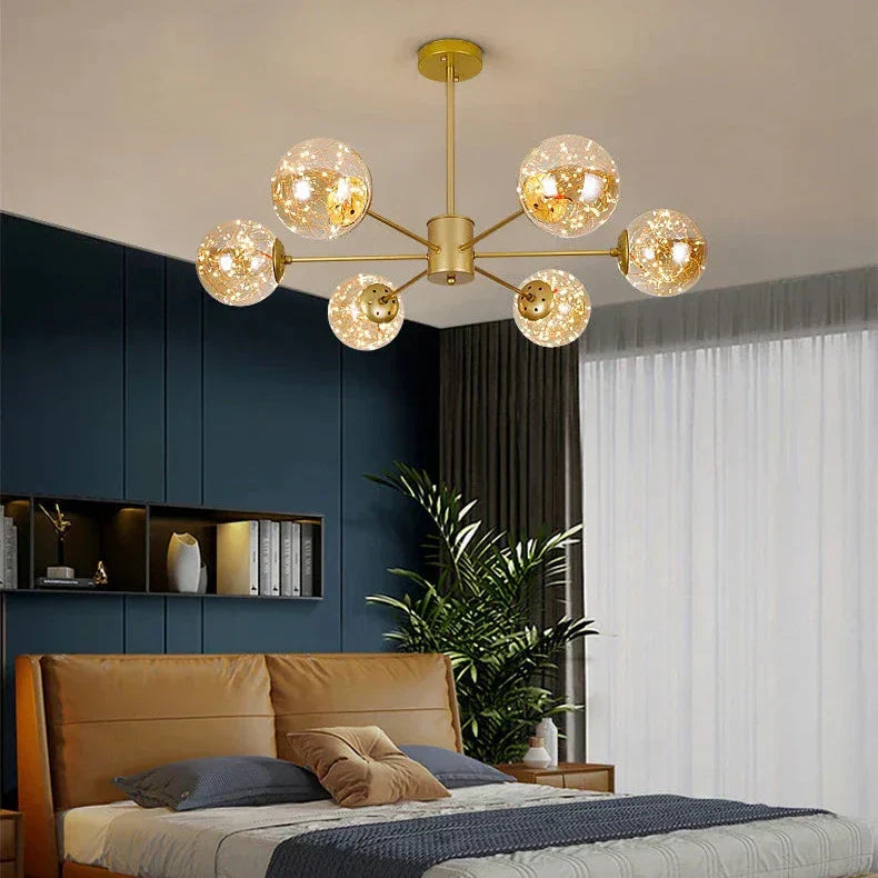 Floroux - Lustre en verre globulaire