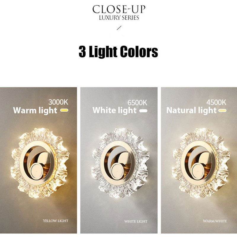 Floroux - Lampe dorée