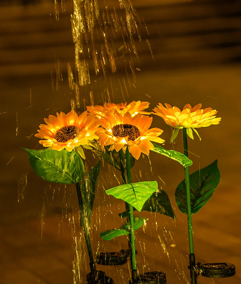 SolarBloom – Lampe de jardin réaliste en tournesol pour l'extérieur