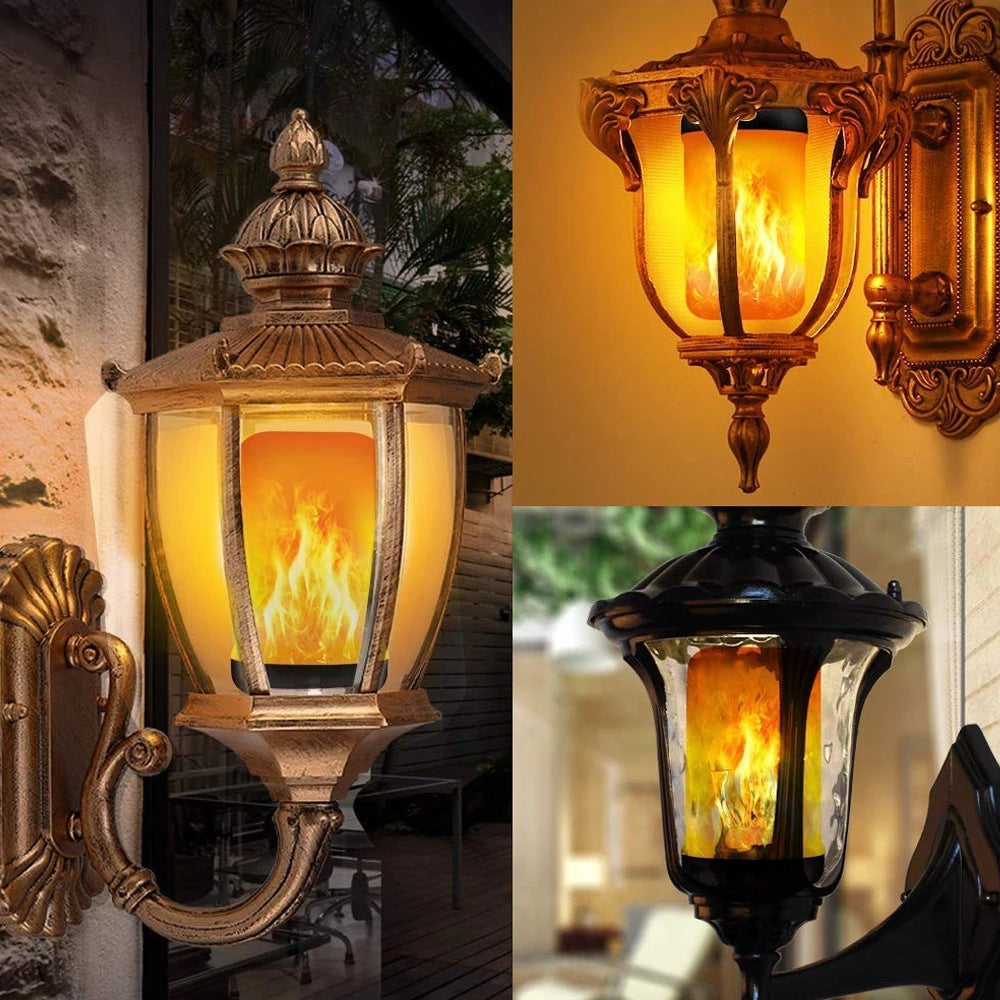 FlameGlow - Lampe de fête LED avec 4 modes de feu