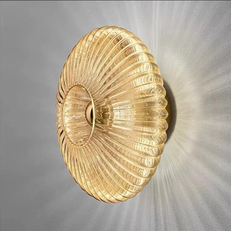 NimbusFlux – Applique murale en verre avec lumière ondulée