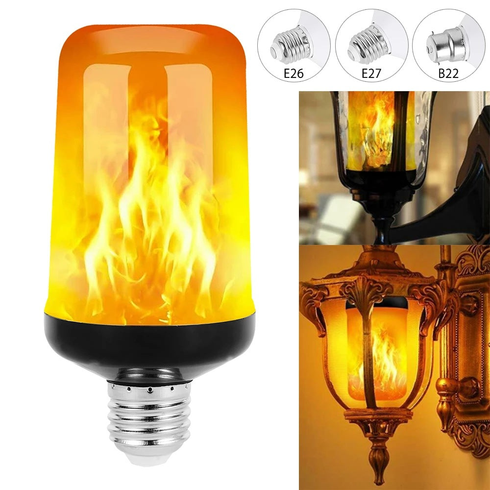 FlameGlow - Lampe de fête LED avec 4 modes de feu